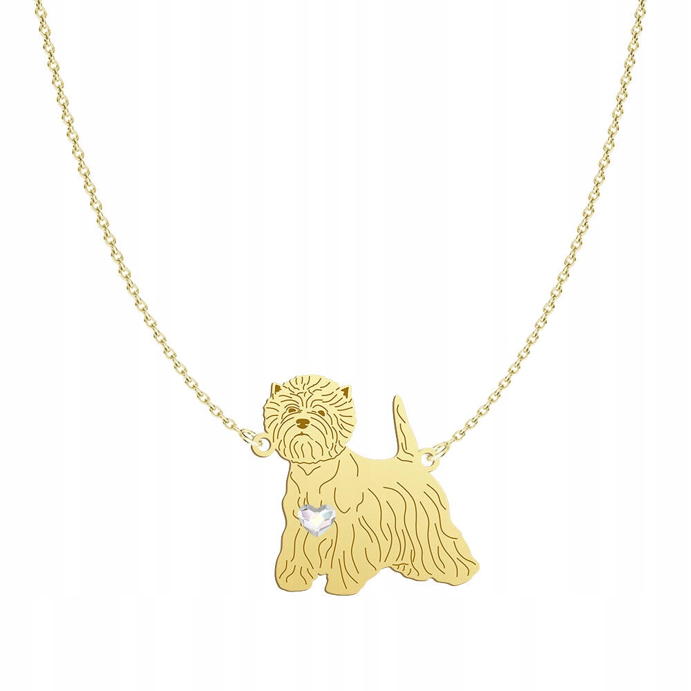 Zlatý náhrdelník z West Highland White Terrier 925 Šperky Gravírování Bonus