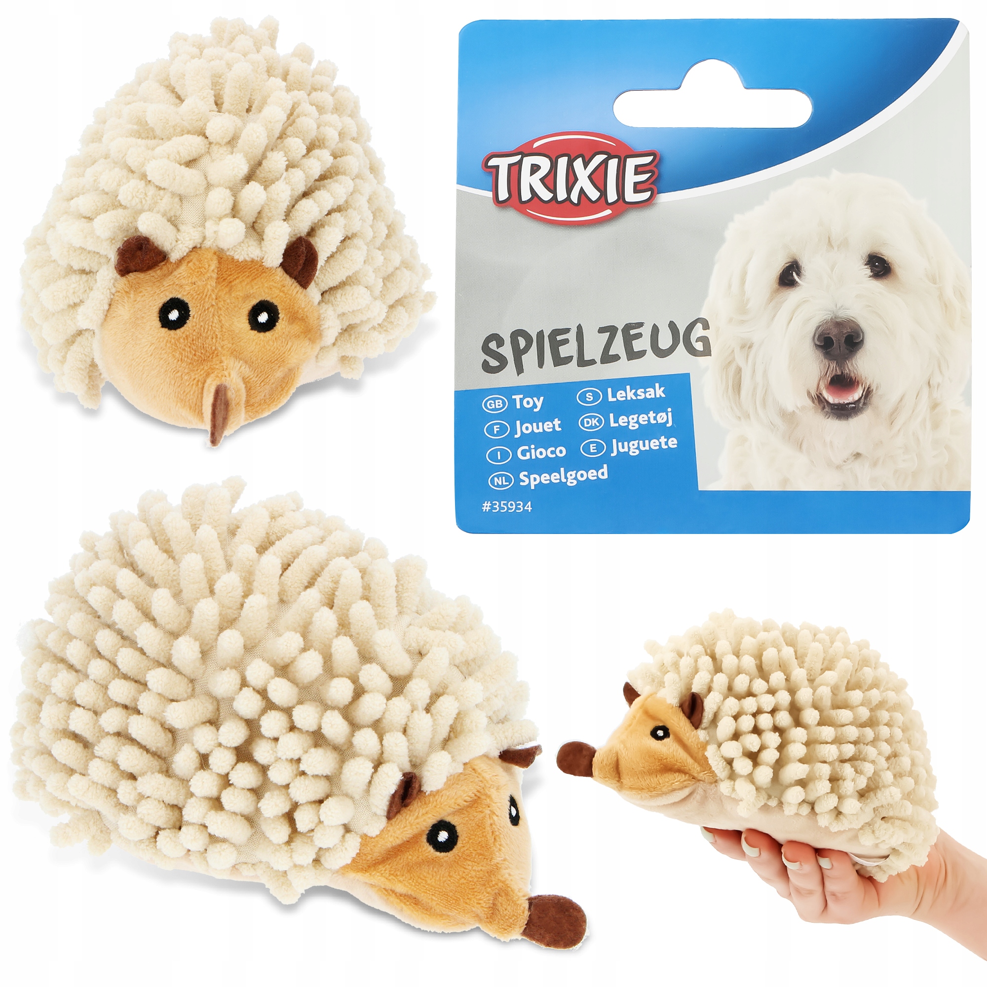 

Pluszak Maskotka Zabawka Piszcząca Jeż Psa 17 cm