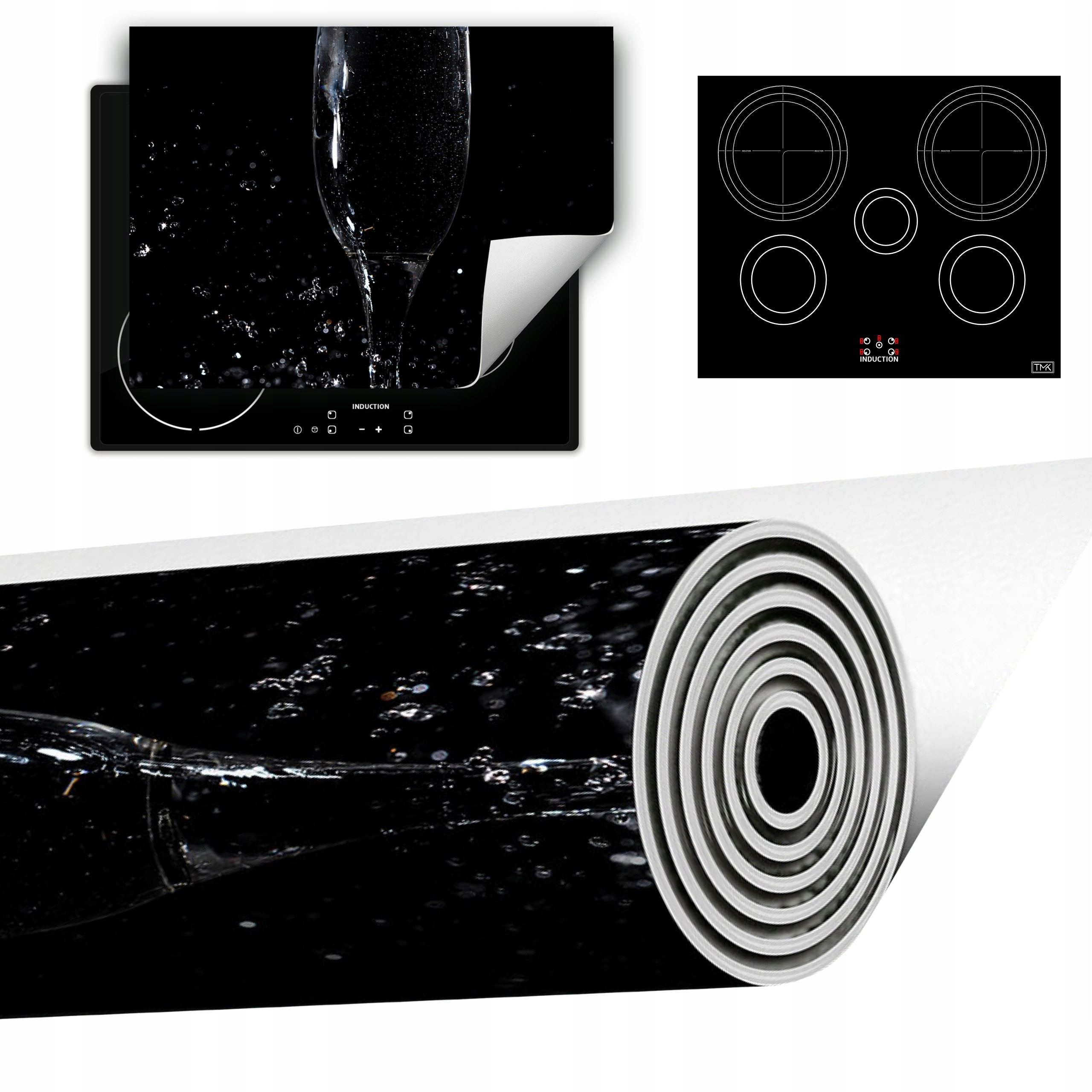Vinylová Podložka Do Kuchyně Více Místa 70x52 černá voda