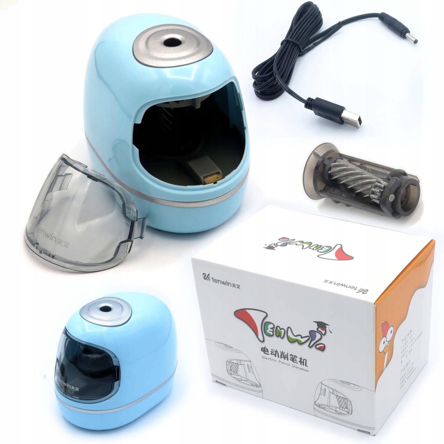 

Temperówka elektryczna baterie Usb z frezem Tenwin