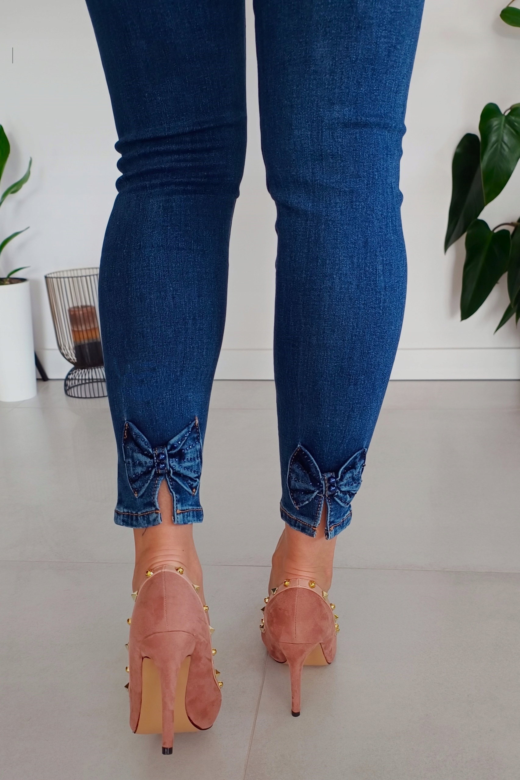 MODNE Spodnie Jeansy KOKARDA Wyszczuplające 46 / 3XL Rozmiar 46