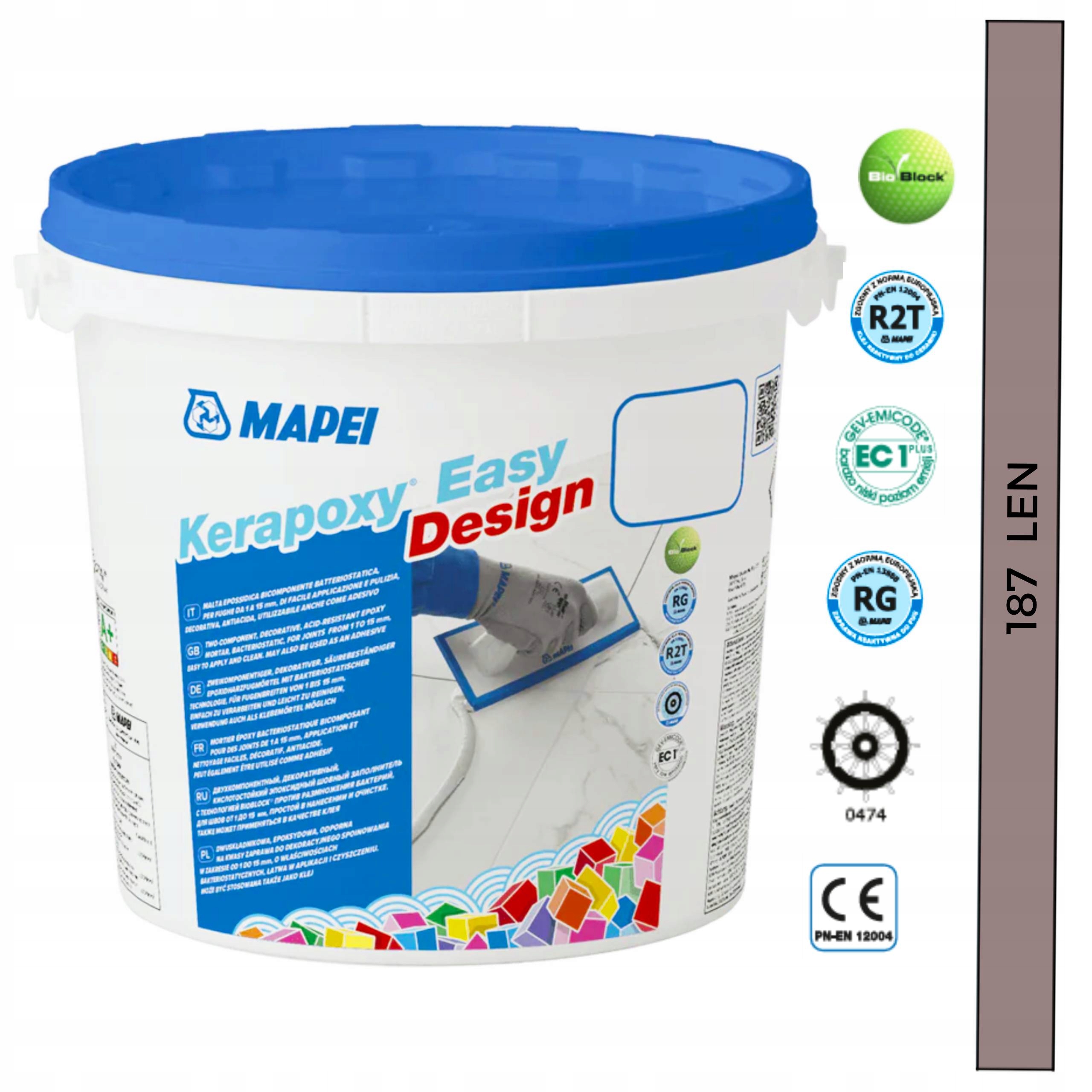 Epoxidová fuga Mapei kyselinovzdorná Kerapoxy Easy Design 3 kg 187 l