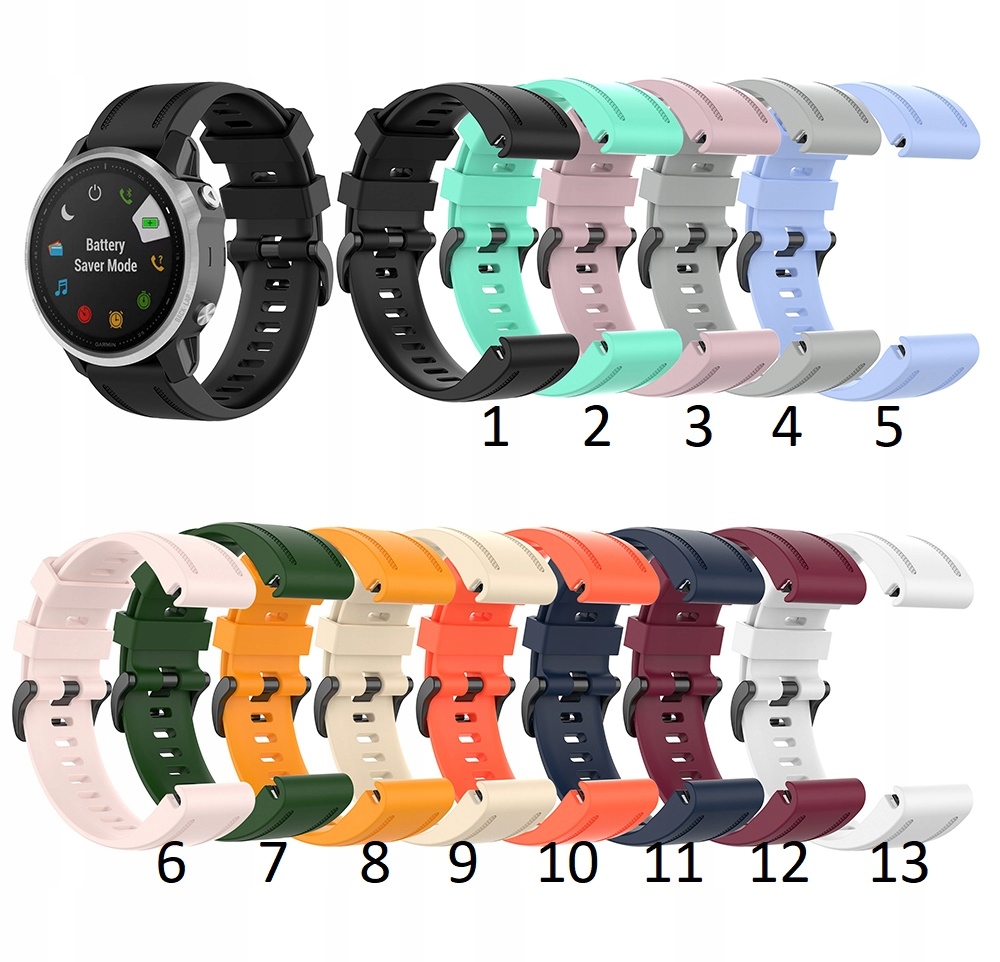 PASEK GARMIN FENIX 7S 6S/6SPRO 5S/5SPRO 13 KOLORÓW EAN (GTIN) 5905475081071
