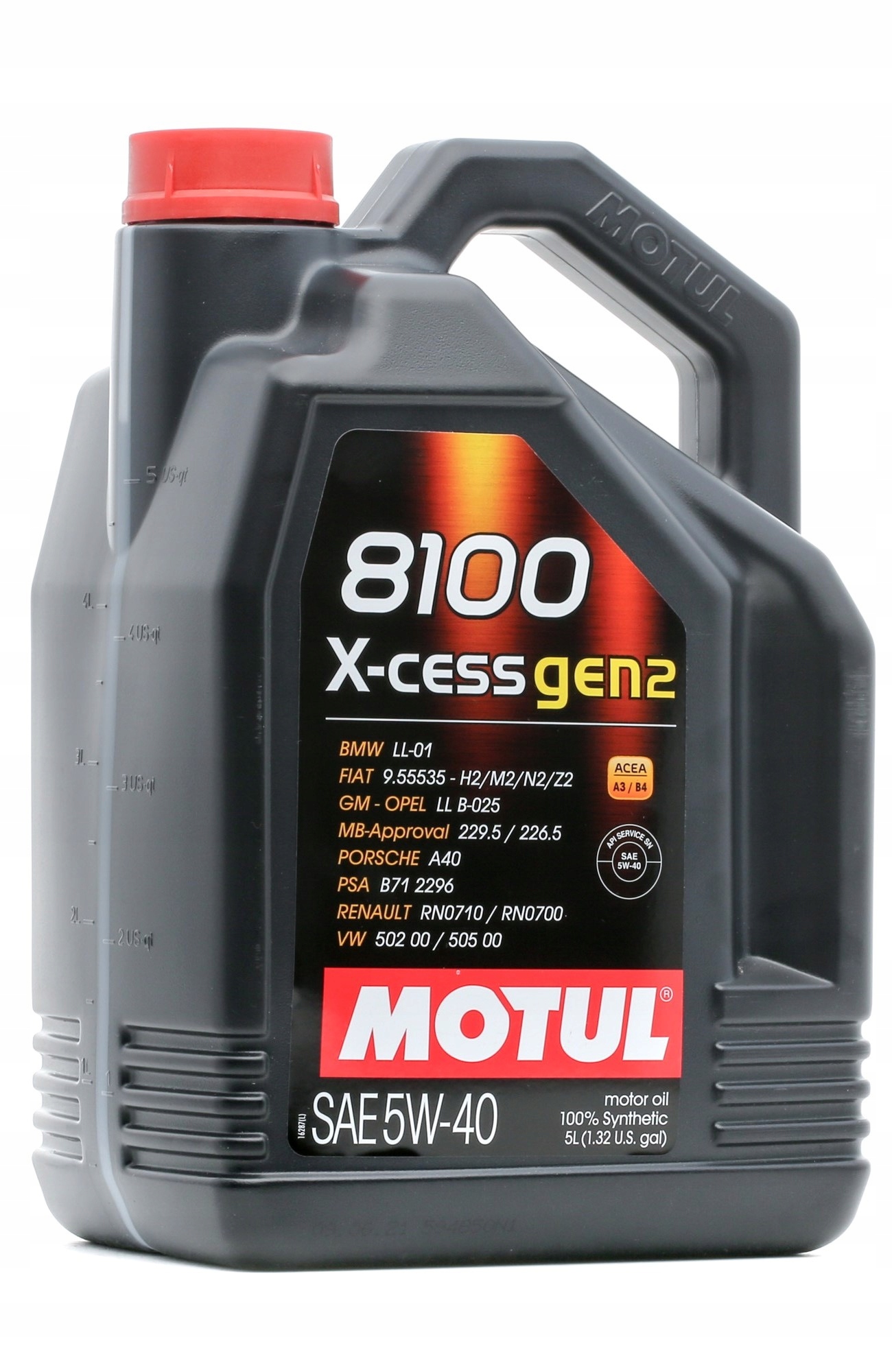 Olej Motul 5W40 5L 8100 X-cess GEN2 Vw 502.00 505.00 Bmw LL 01 Acea A3/B4