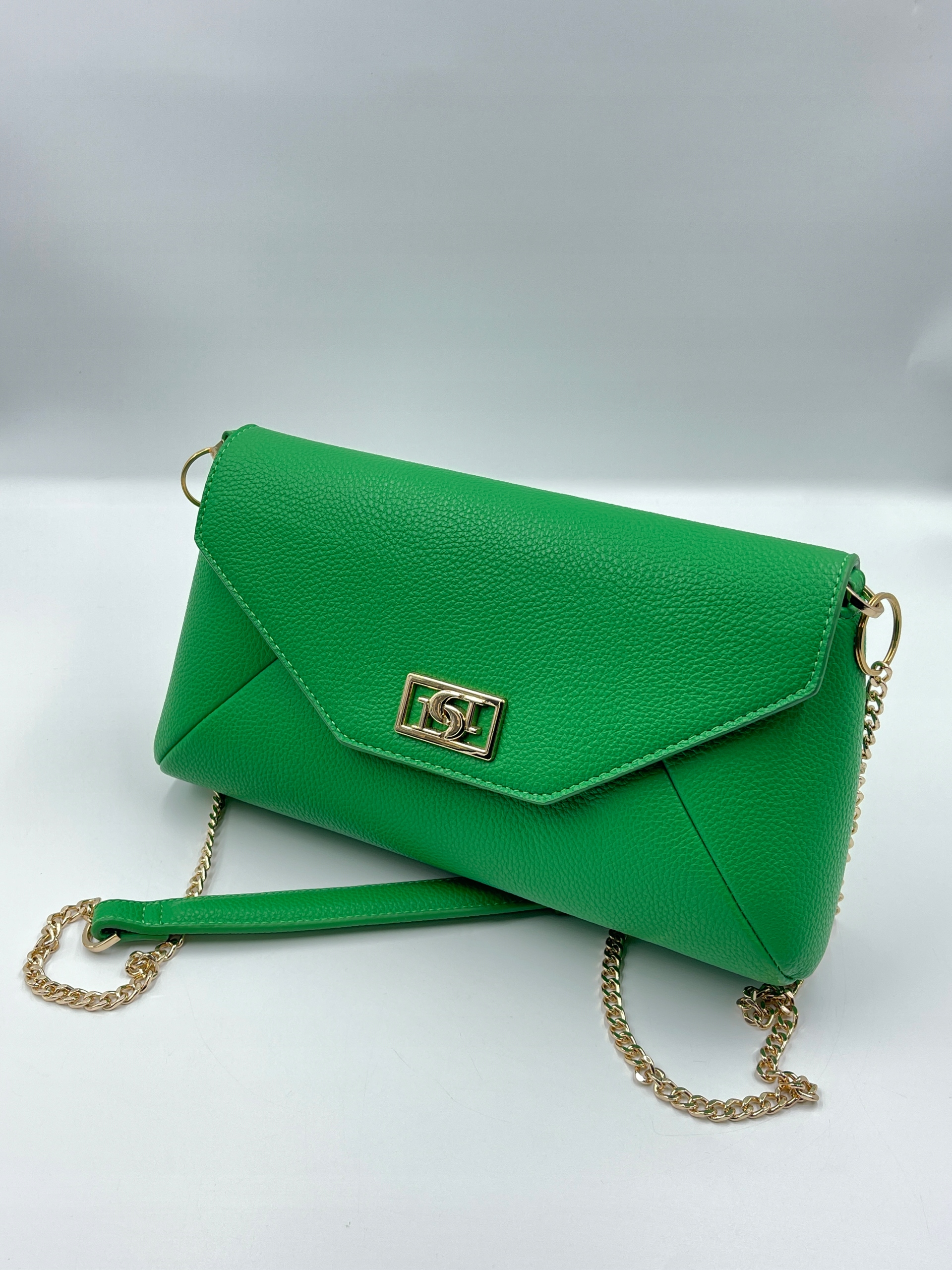 Dune London Elissia Zelená crossbody kabelka psaníčko