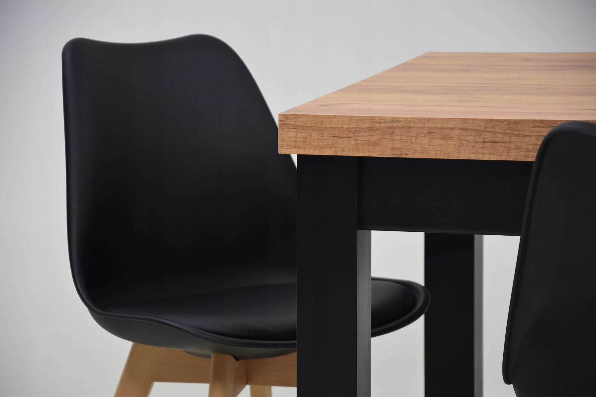 SOLIDNY STÓŁ 90x170/250 i 10 krzeseł z PODUSZKĄ Kolor blatu dąb craft