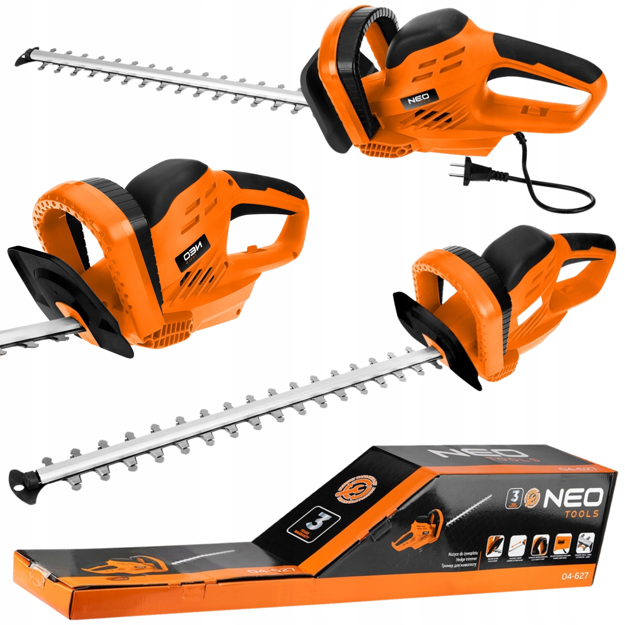 Nożyce do żywopłotu elektryczne 600W 540mm szerokość cięcia 510mm Neo Tools