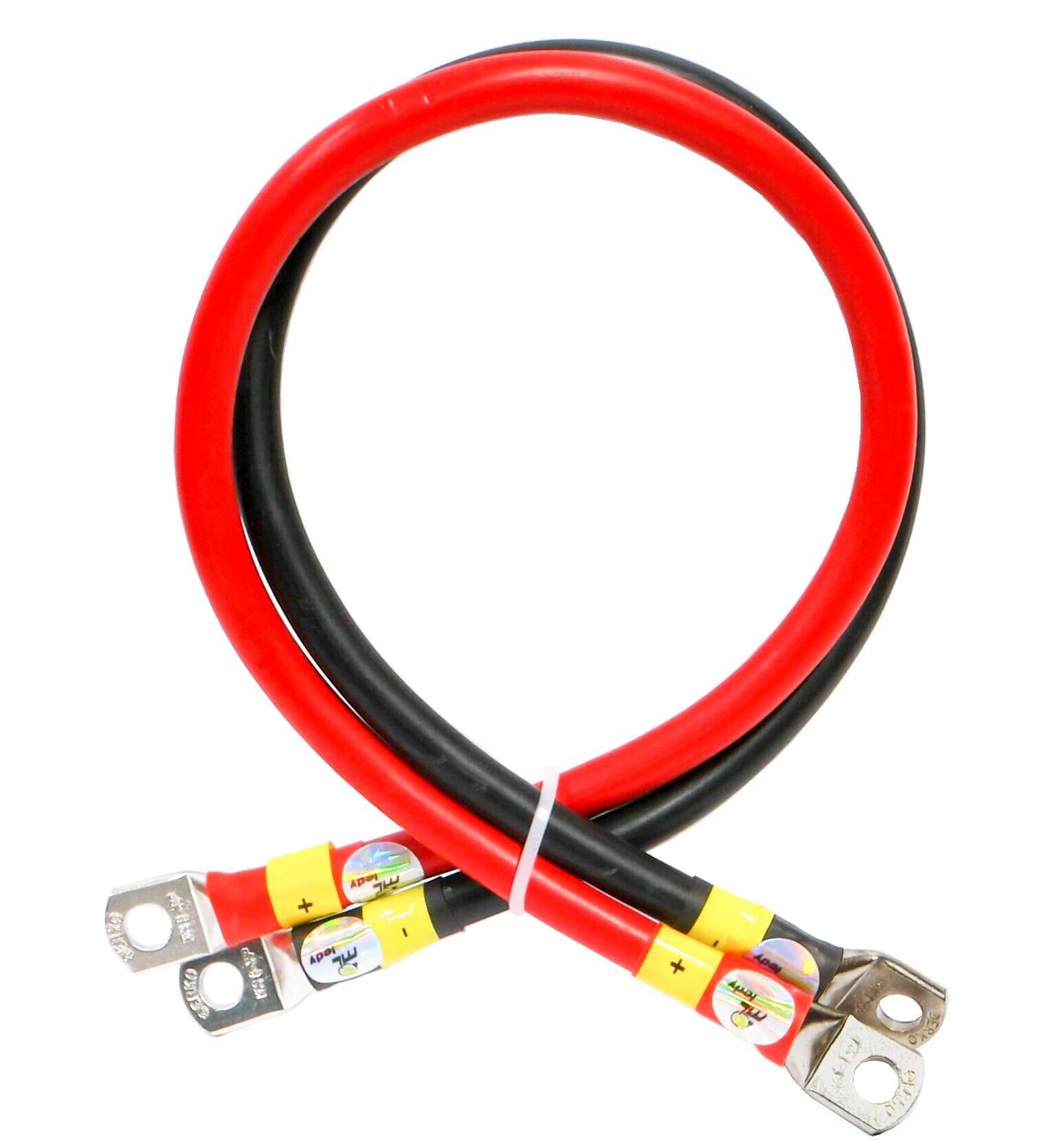 sada 2x 250 cm lankový kábel Lgy 50 mm 50 M8 pre akumulátory