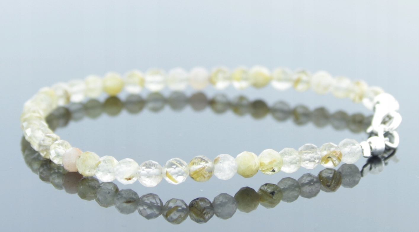 Bransoletka srebro0,925 -KRYSZTAŁ GÓRSKI Z RUTYLEM Marka Inna marka