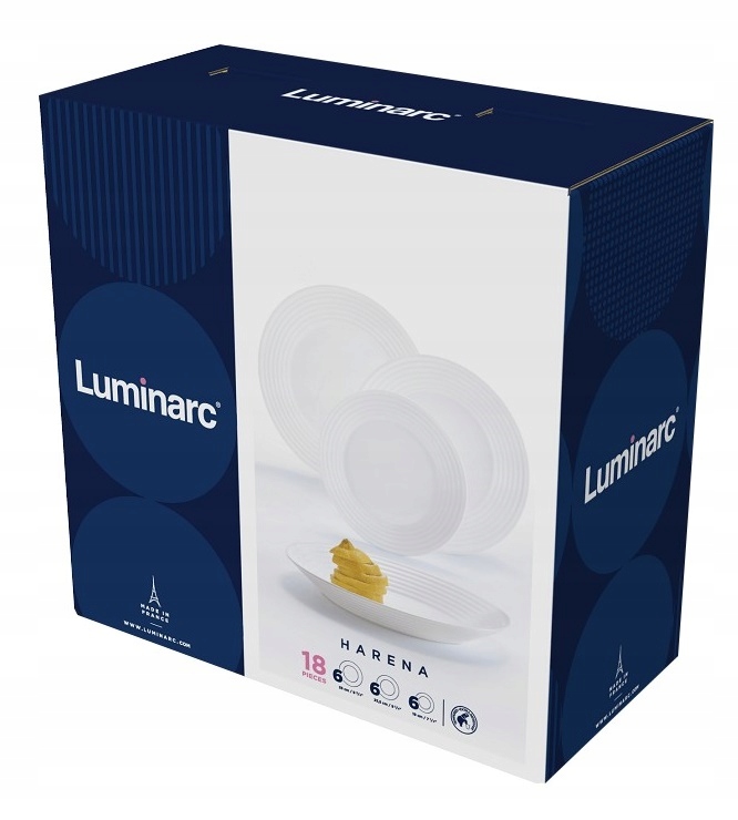 

Luminarc serwis obiadowy Harena 18 el biały W-wa