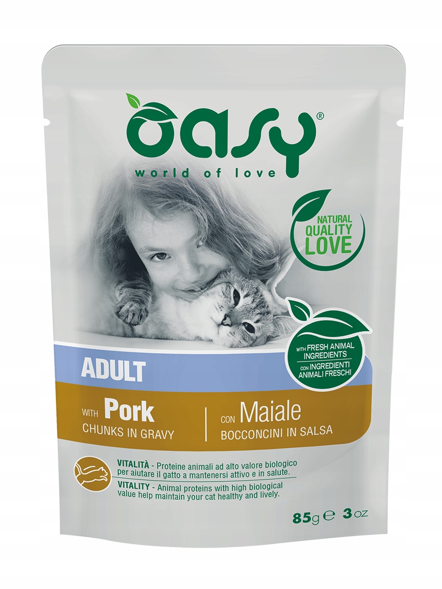 Oasy Kousky ve šťávě pro dospělé Vepřové 85g