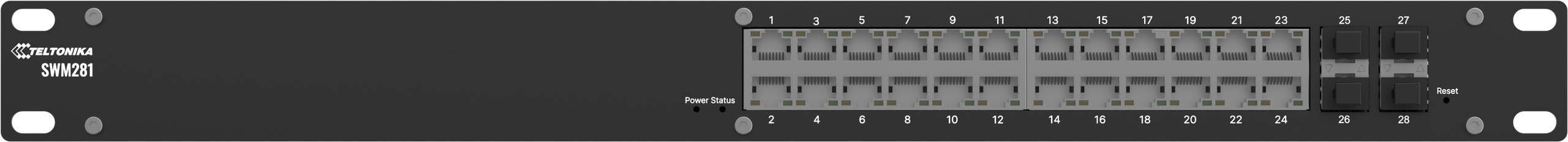 24-portový spravovatelný Switch Teltonika SWM281