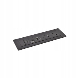 Zásuvka 2X2P+Z/USB/RJ/HDMI Čierna Legrand