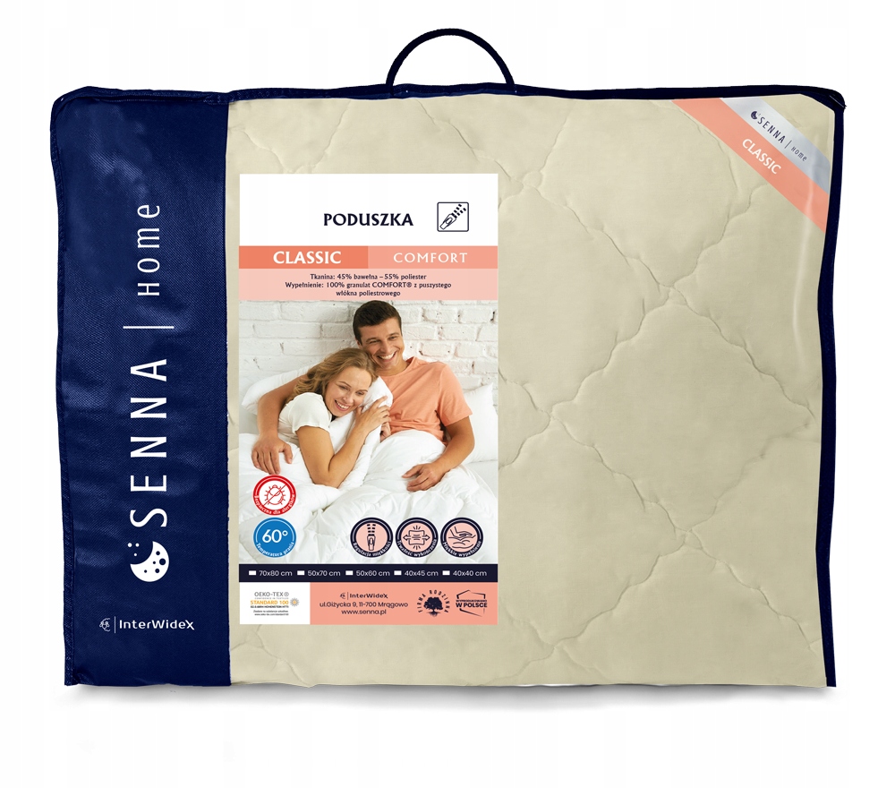 Poduszka Classic COMFORT 70x80 INTER-WIDEX ZAMEK