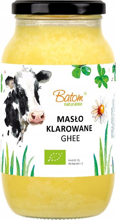 Bio masło klarowane Ghee oczyszczone do smażenia pieczenia 1l Batom