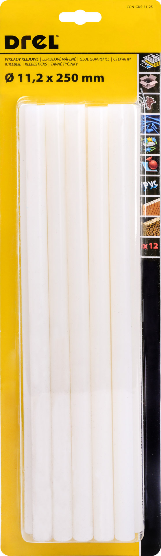 

Wkład klejowy do pistoletu 12 szt. 11 mm x 250 mm