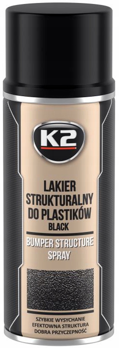 K2 BUMPER LAKIER STRUKTURALNY DO PLASTIKÓW CZARNY