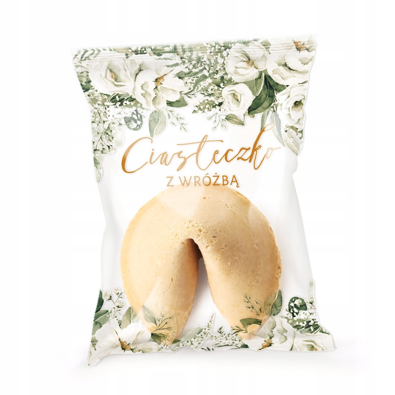 Ciasteczka z Wróżbą Białe Kwiaty 250szt upominek