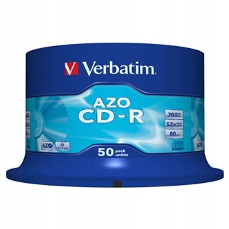 Verbatim Cd-r Azo Crystal 50-pack 700MB 52x 80min. 12cm bezspindle