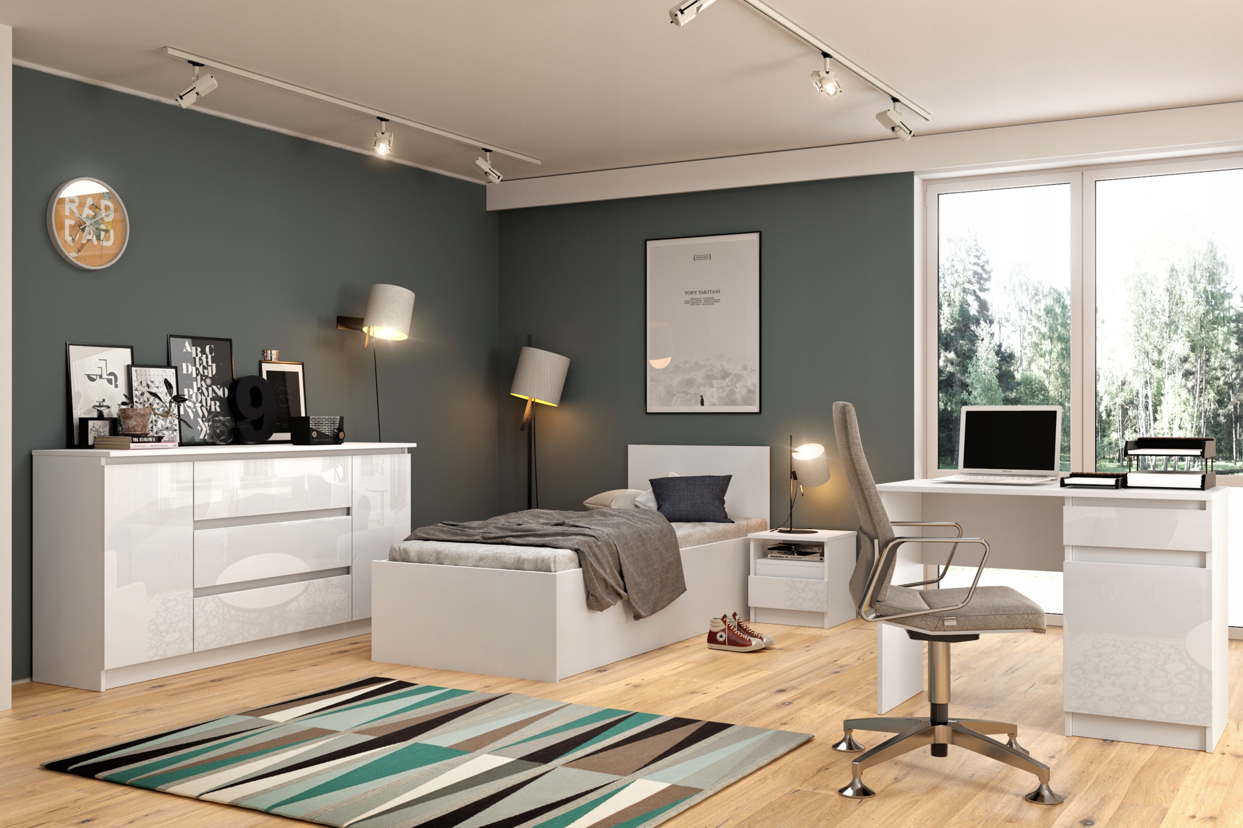 VEO meble VEO_08 łóżko 80 bez materaca biały Typ łóżko pojedyncze