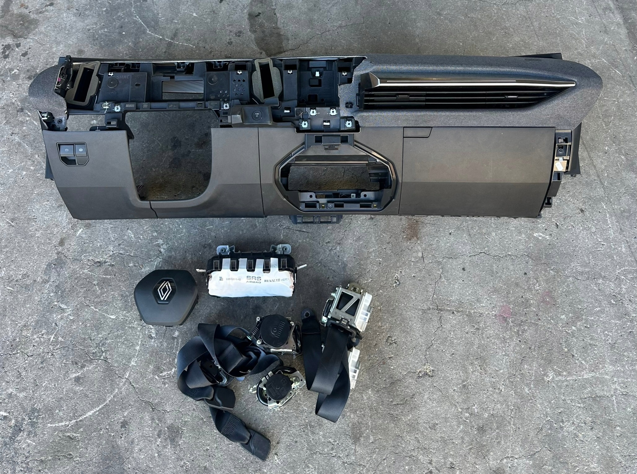 RENAULT MEGANE V E-TECH console dashboard panel airbags POWIETRZNE adjusters PASOW