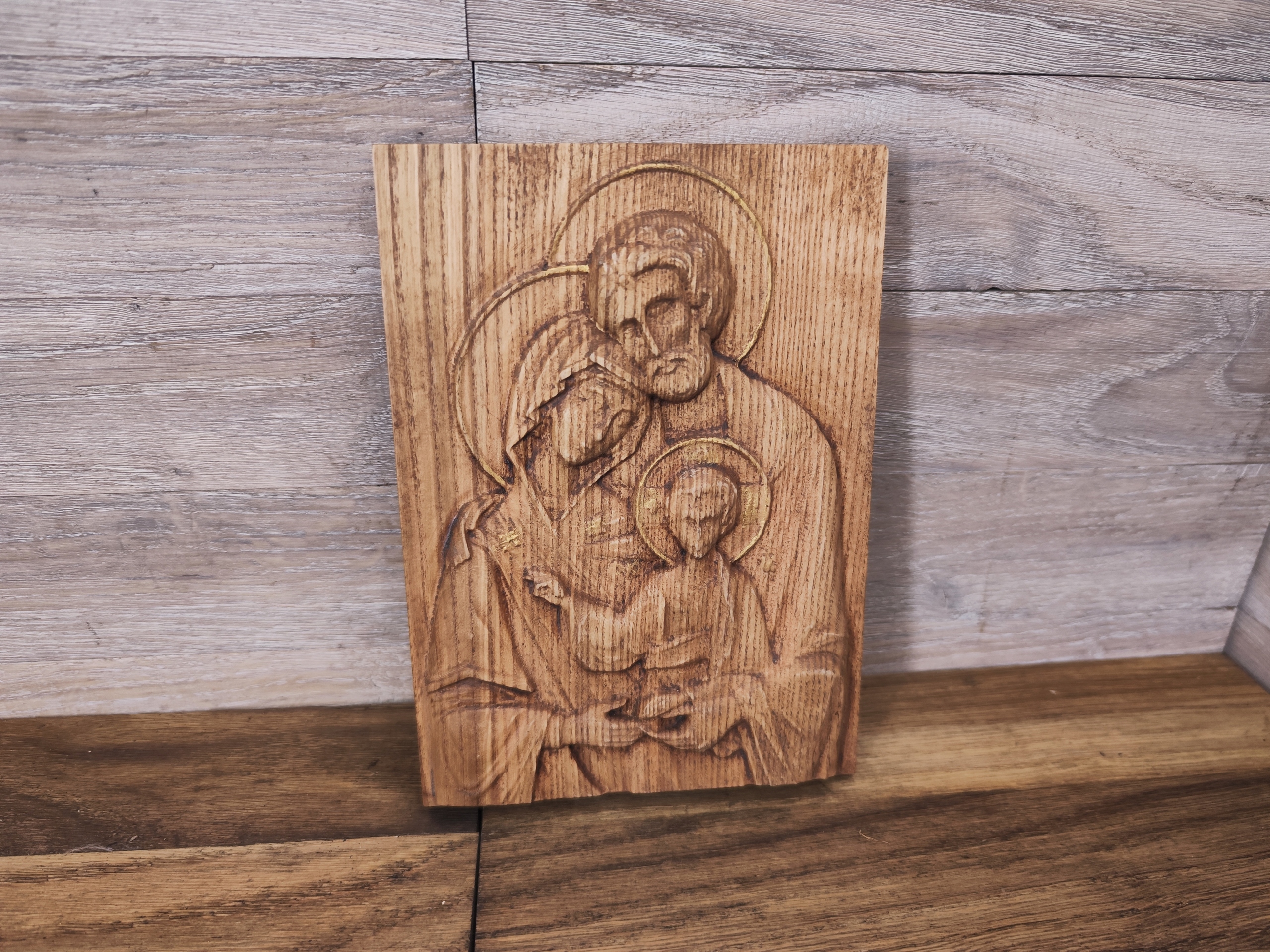 Plácačka Obraz Svaté Rodiny dřevo Svatá rodina V dárek svatba 20