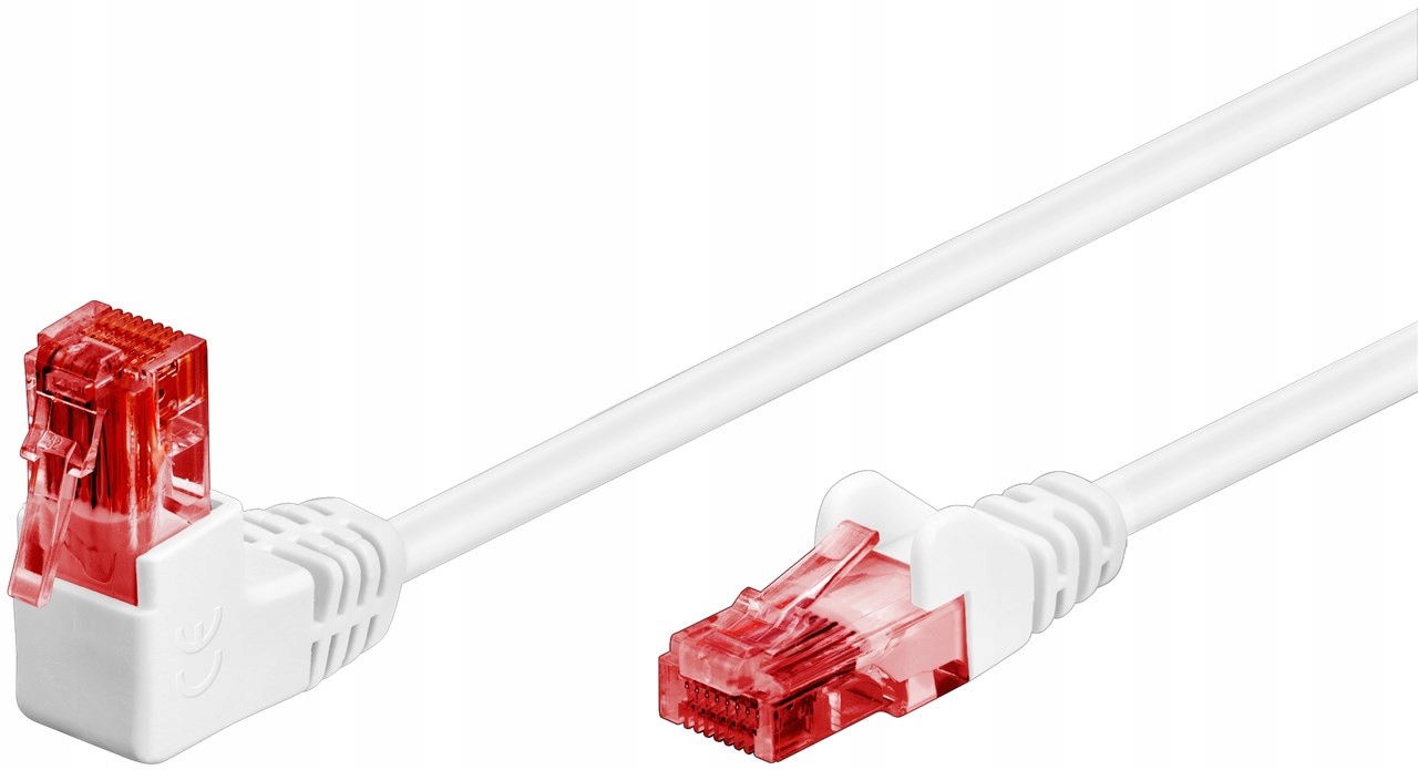 

Patchord Cat 6 U/utp kątowy 1x 90, biały, 1m 51522