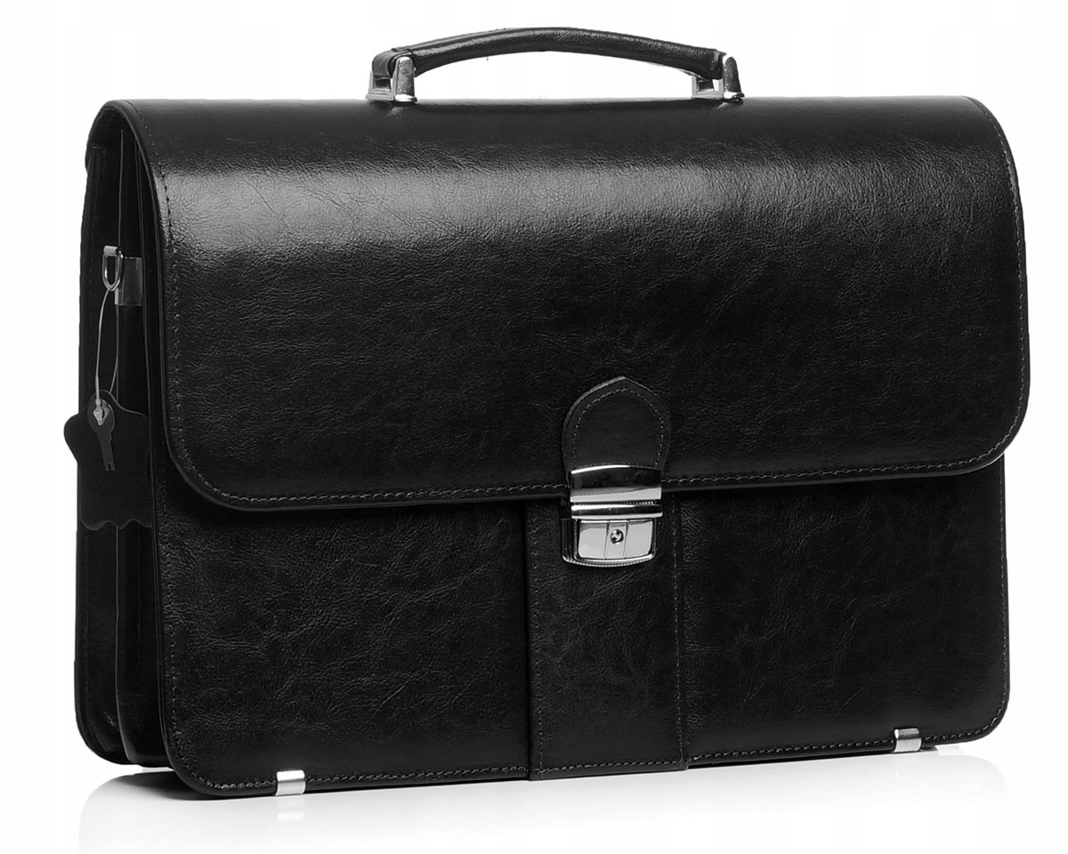 SKÓRZANA AKTÓWKA TECZKA NA DOKUMENTY SOLOME TH02 CZARNY Marka Solome