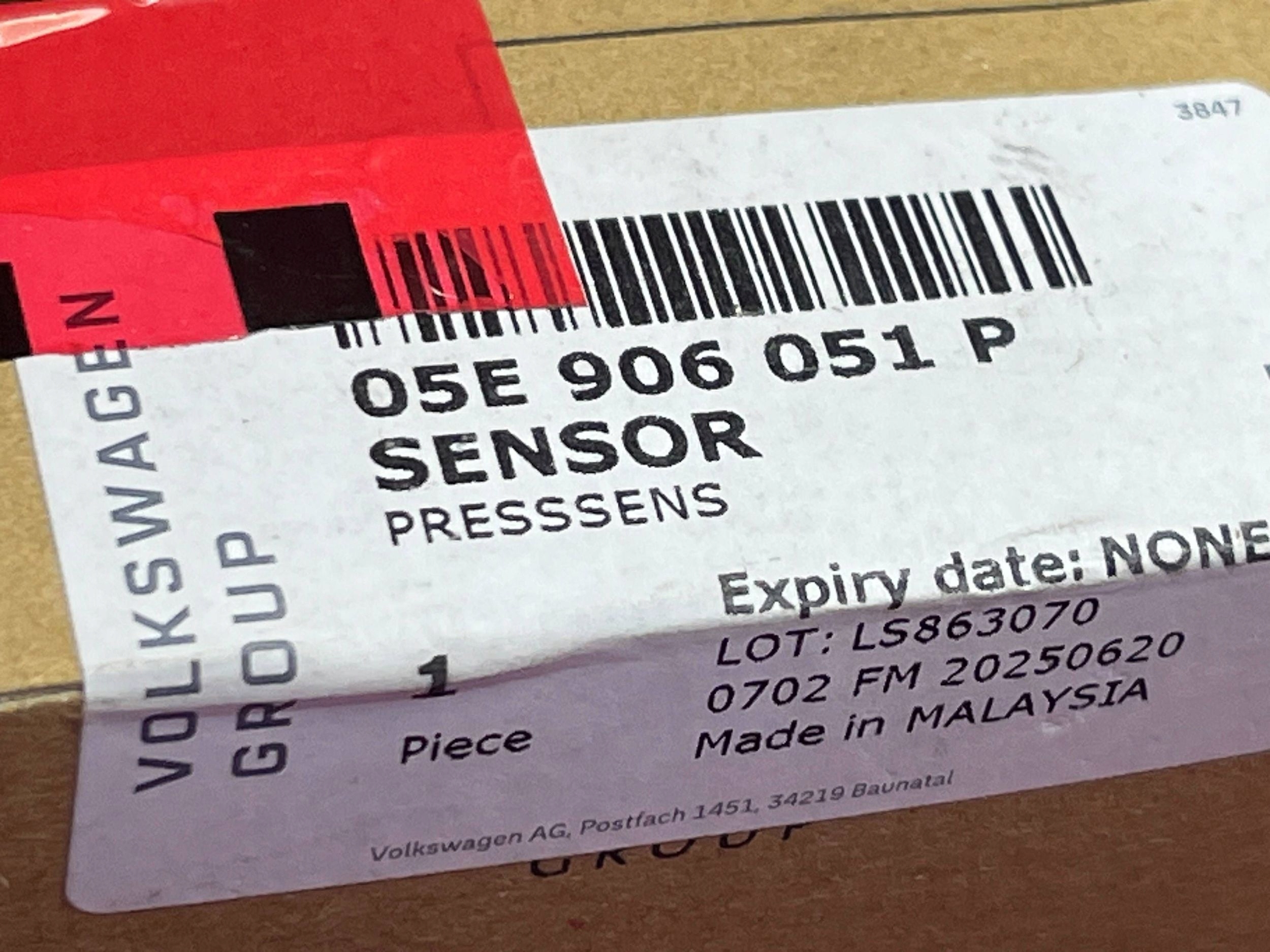 Abgasdruck sensor Seat Ateca 05E906051P