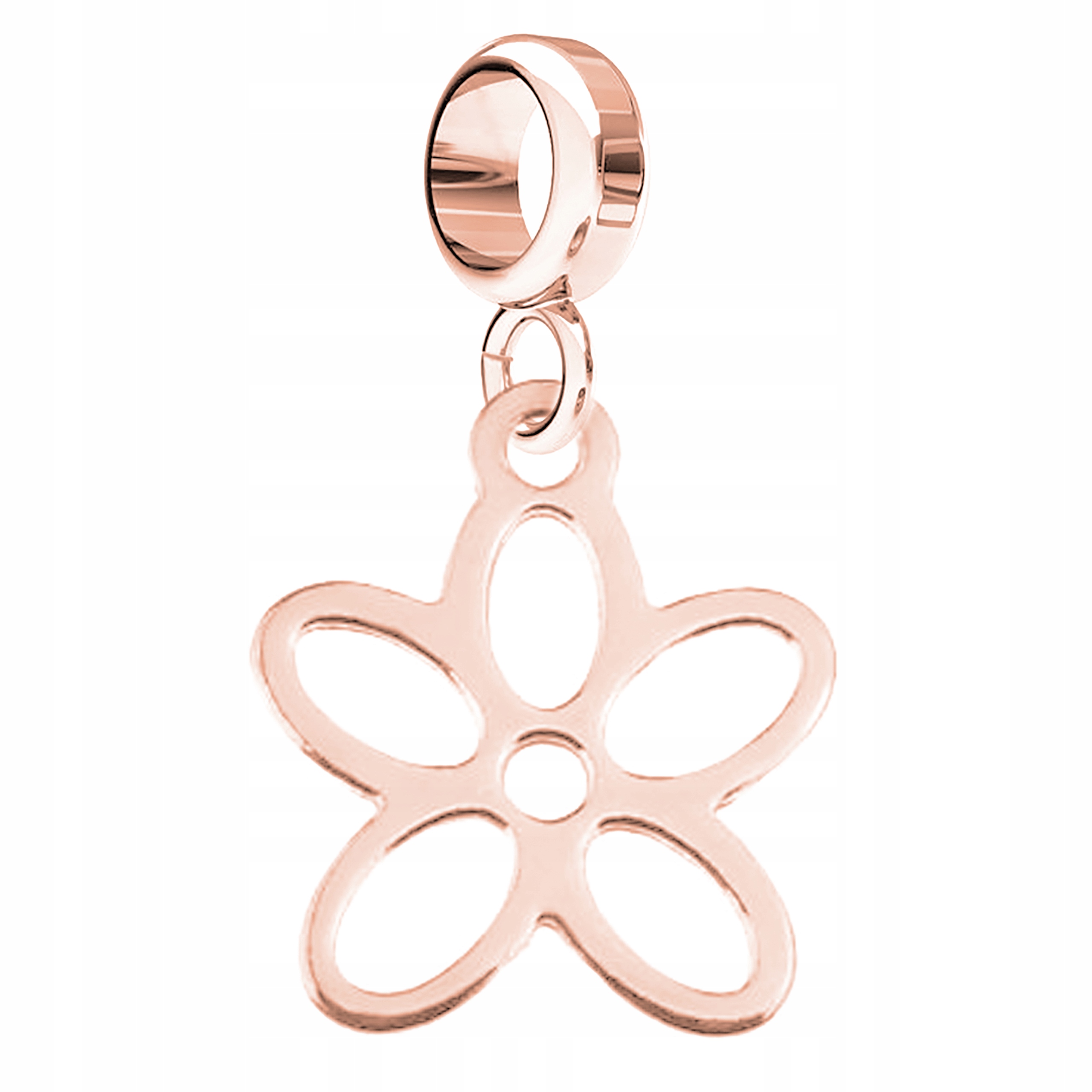 Charms Pozlacený s květinou Ažurový květ Květina Stříbro 925