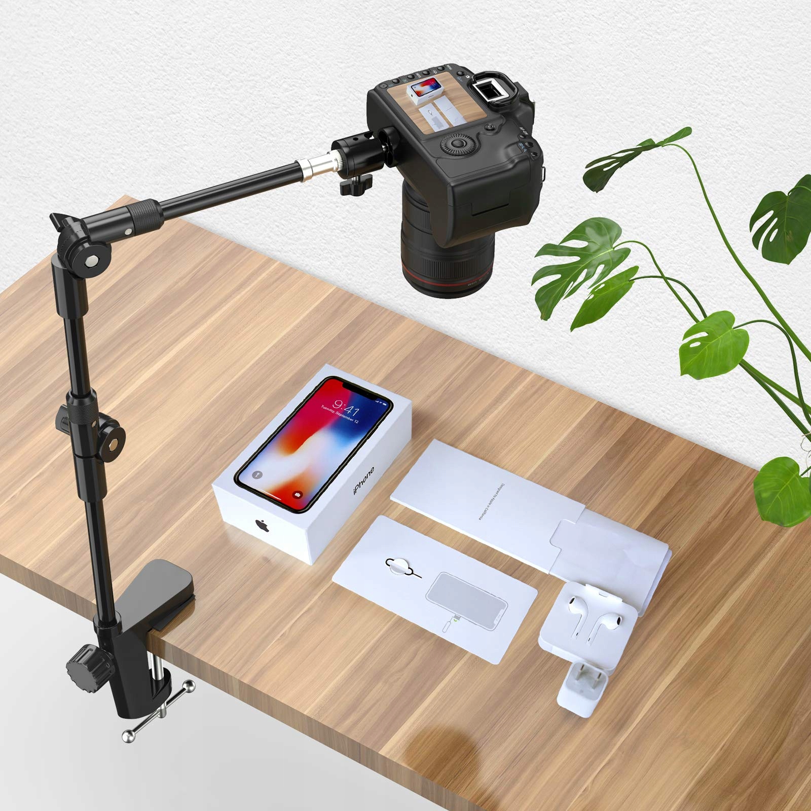 KDD Uchwyt Do Kamery 63cm Z Uchwytami Na Telefon I Mikrofon 360° — miniatura 2