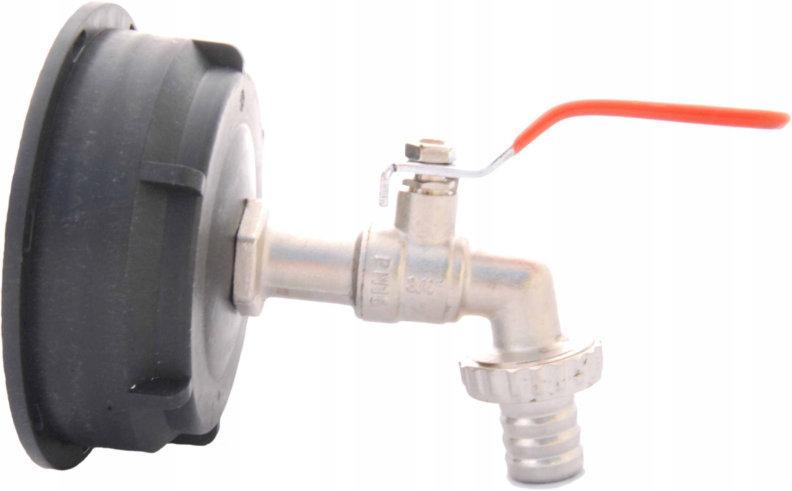 Metalowy Kran 3/4 cala Nakrętka 10cm Zbiornik 1000