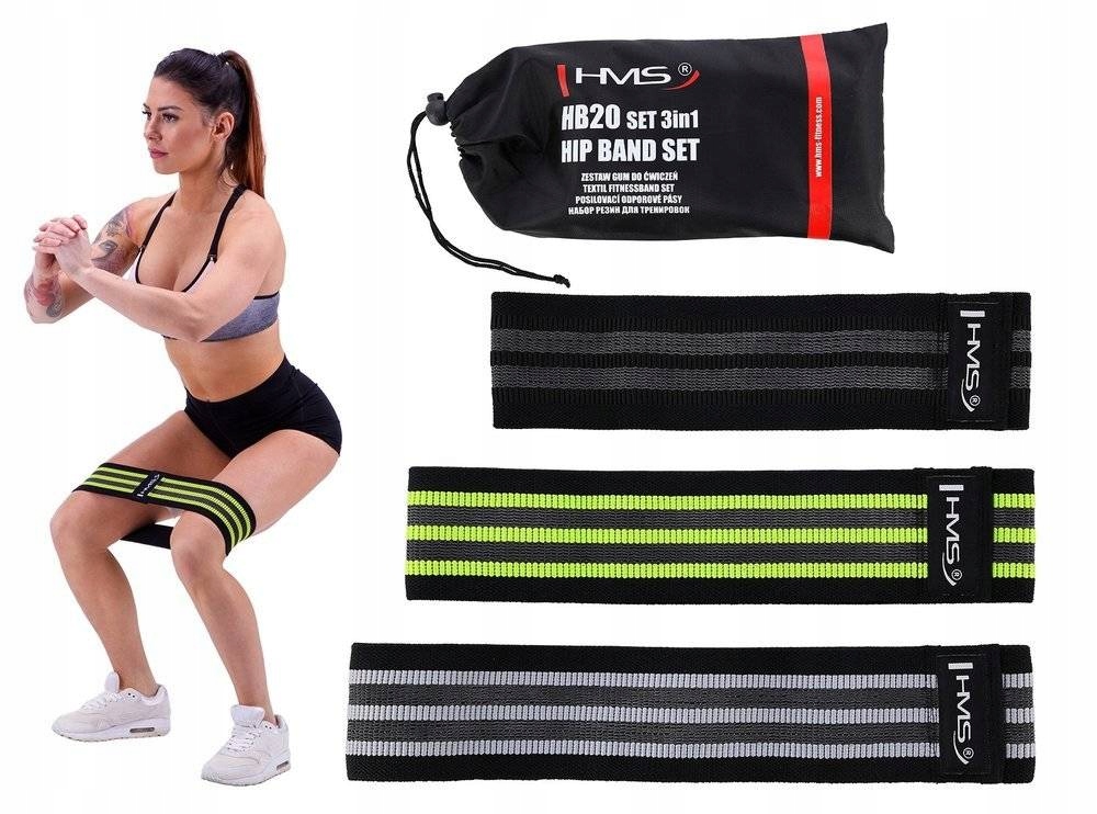 

Hms Zestaw Gum Taśm Do Ćwiczeń Hip Band 3 w 1