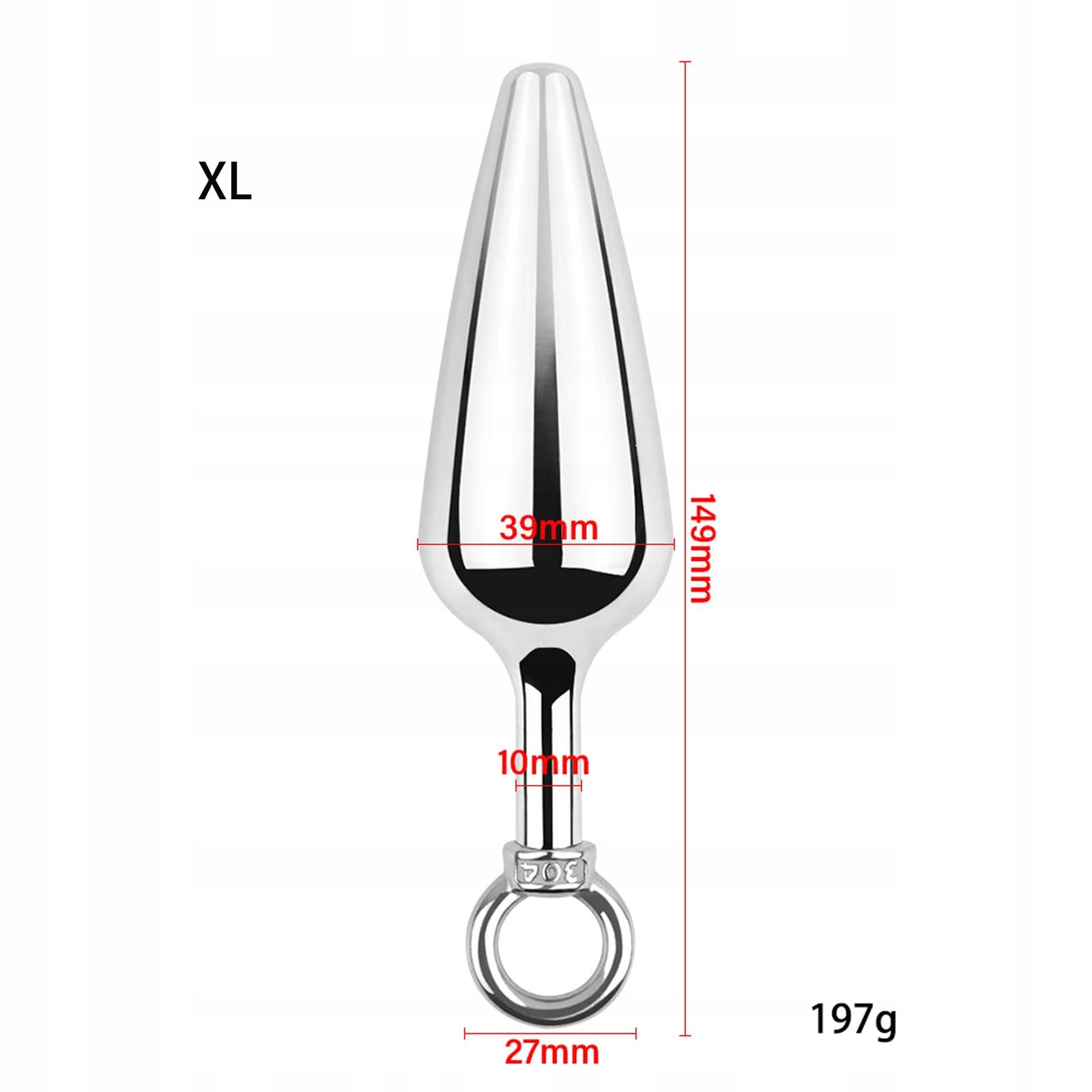 GERRIT Analplug Zestaw Stalowy S M L XL Dildo Prostata Stymulator SM — miniatura 6