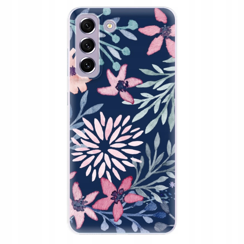 Silikonowe etui iSaprio Leaves on Blue do Samsung Galaxy S21 Fe 5G