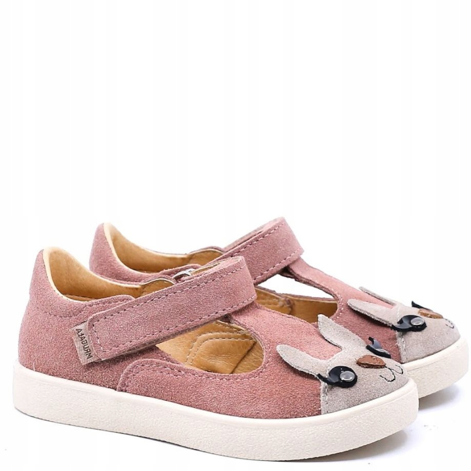 Mrugała Tola Bunny Rosa 2280/6-42 baleriny dziewczęce półbuty skórzane 29