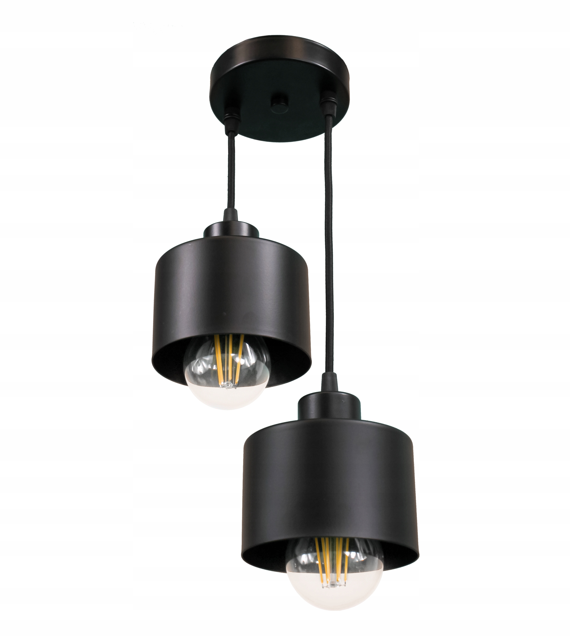 

Lampa sufitowa wisząca żyrandol okrągła Led 2x E27