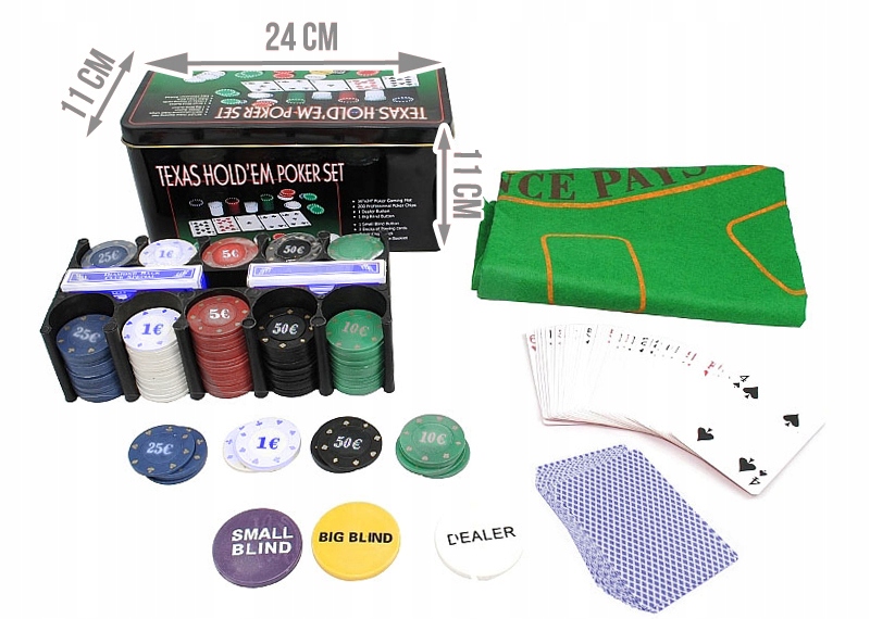 ZESTAW DO POKERA GRY W KARTY POKER 200 ŻETONóW Nazwa poker