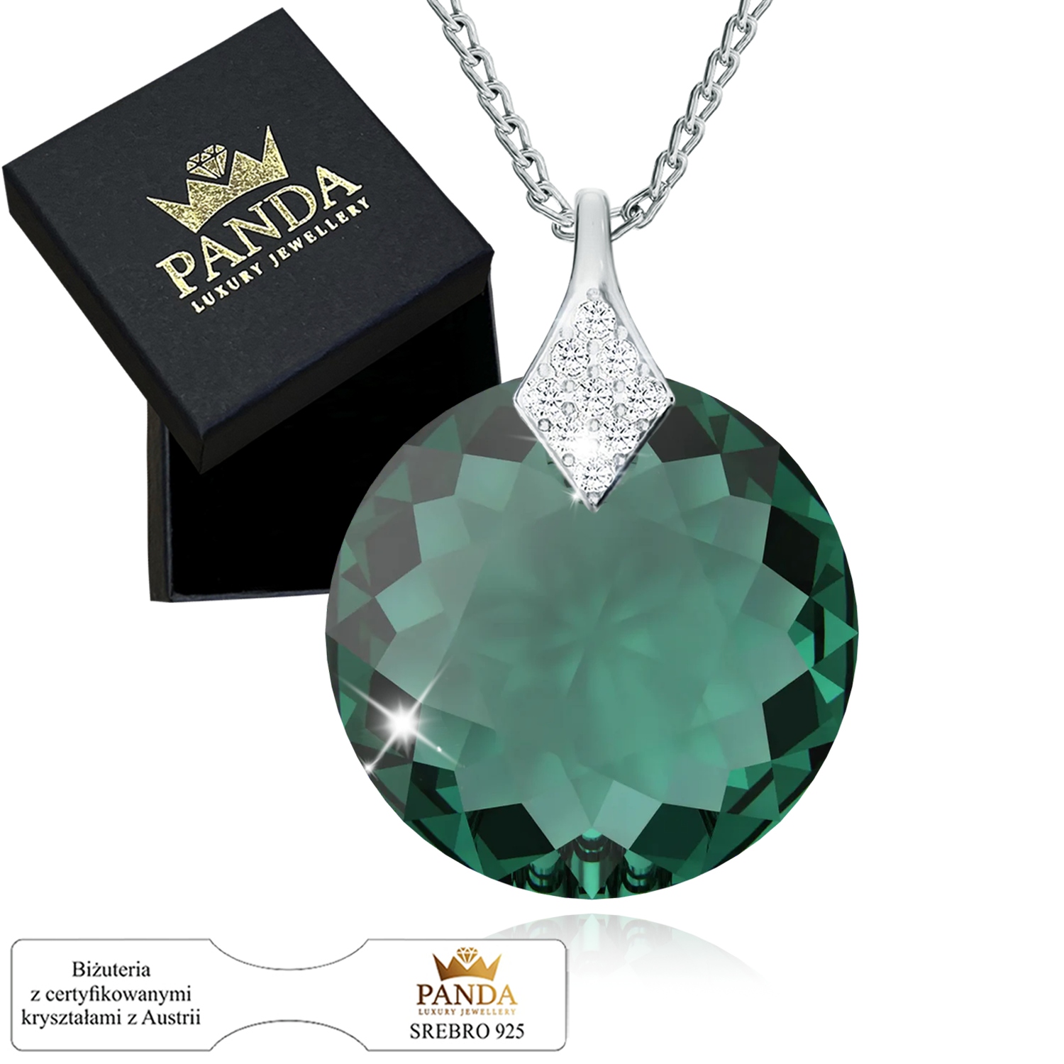 Stříbrný Přívěsek Kolečka Krystaly Náhrdelník 925 Dárek k Vánocům Narozeniny