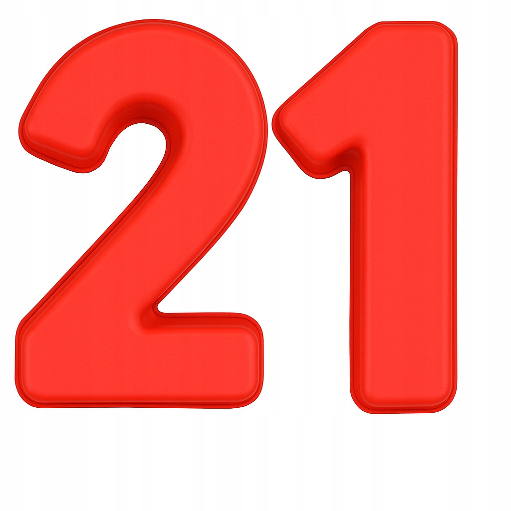 Levně Silikonové Formy Číslice „2“ A „1“ Dort Narozeninové Výročí Hq