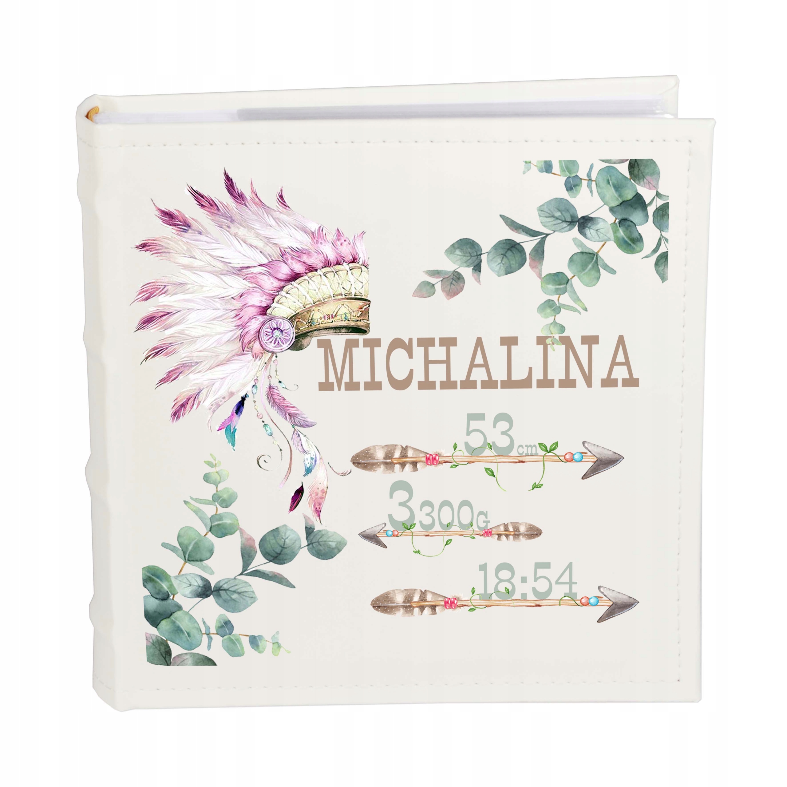 Album na zdjęcia Metryczka 200 zdjęć Styl Indianin 10x15 personalizowany