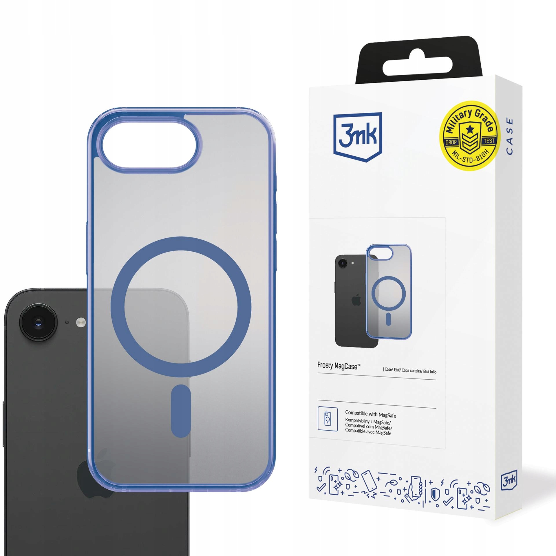 Etui 3mk Frosty MagCase na Apple iPhone 16E niebieskie 3mk Protection