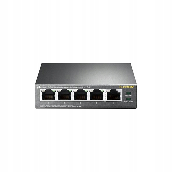 5-Port Gigabit Desktop Switch with 4-Port PoE+ Port: 4× Gigabit PoE+…