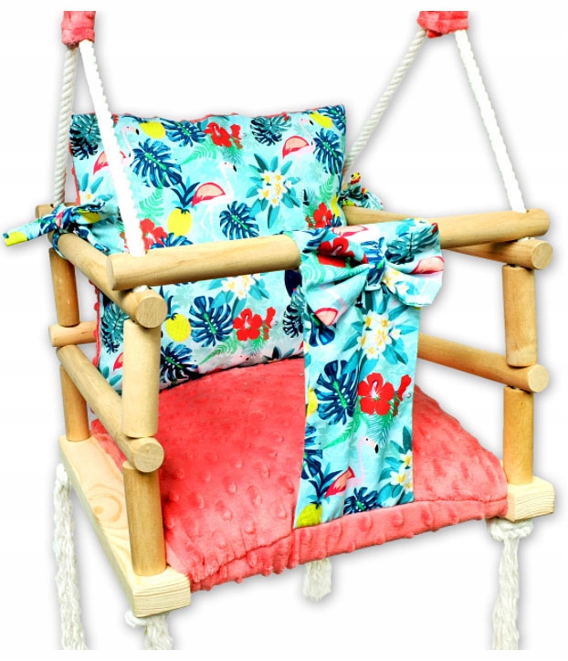 HUŚTAWKA DO POKOJU DZIECKA ROSNĄCA DREWNO FLAMINGI Marka Elior