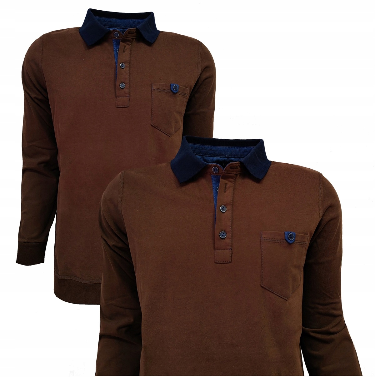 Hnědé Polokošile Dlouhým Rukávem Bastion XXL