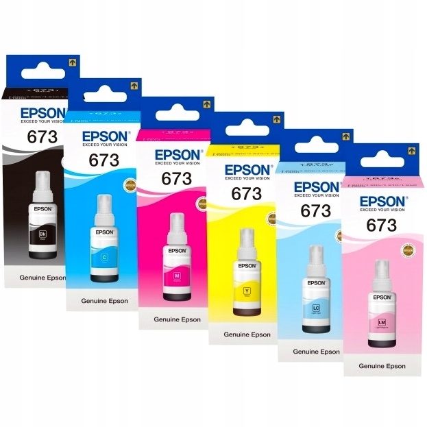

Tusze Epson 673 C13T67324A C13T67314A C13T67334A