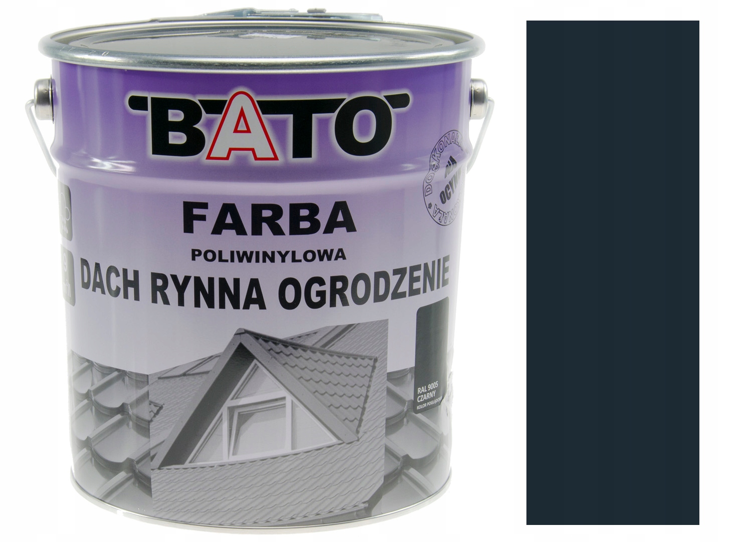 Farba Bato, Emalia na Dach, Aluminium, Ocynk, Blachę Antracyt 5L. Ral 7016