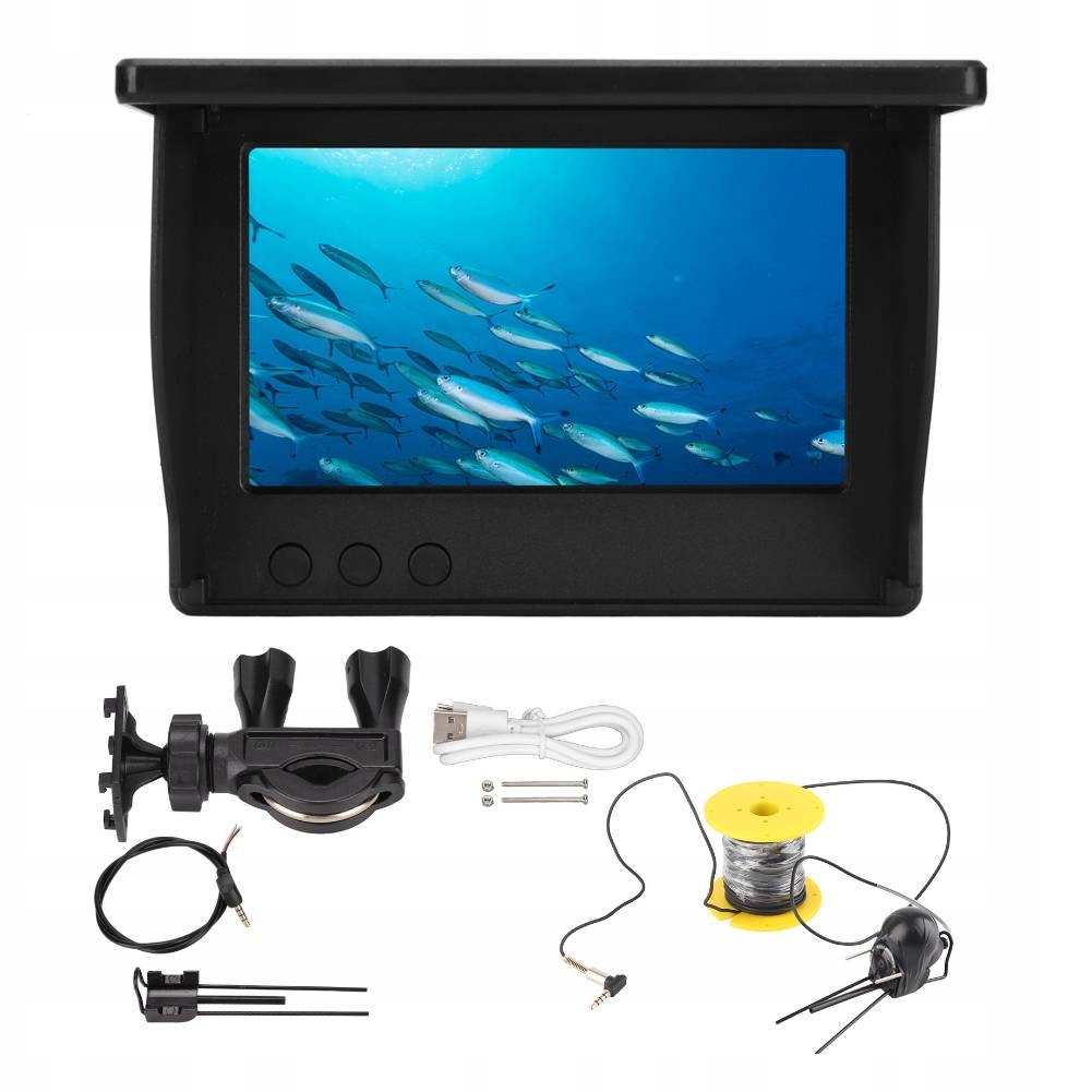 Przenośny Lokalizator Ryb z Kamerą 1080P 4.3" LCD 20m Wodoodporny Deeper