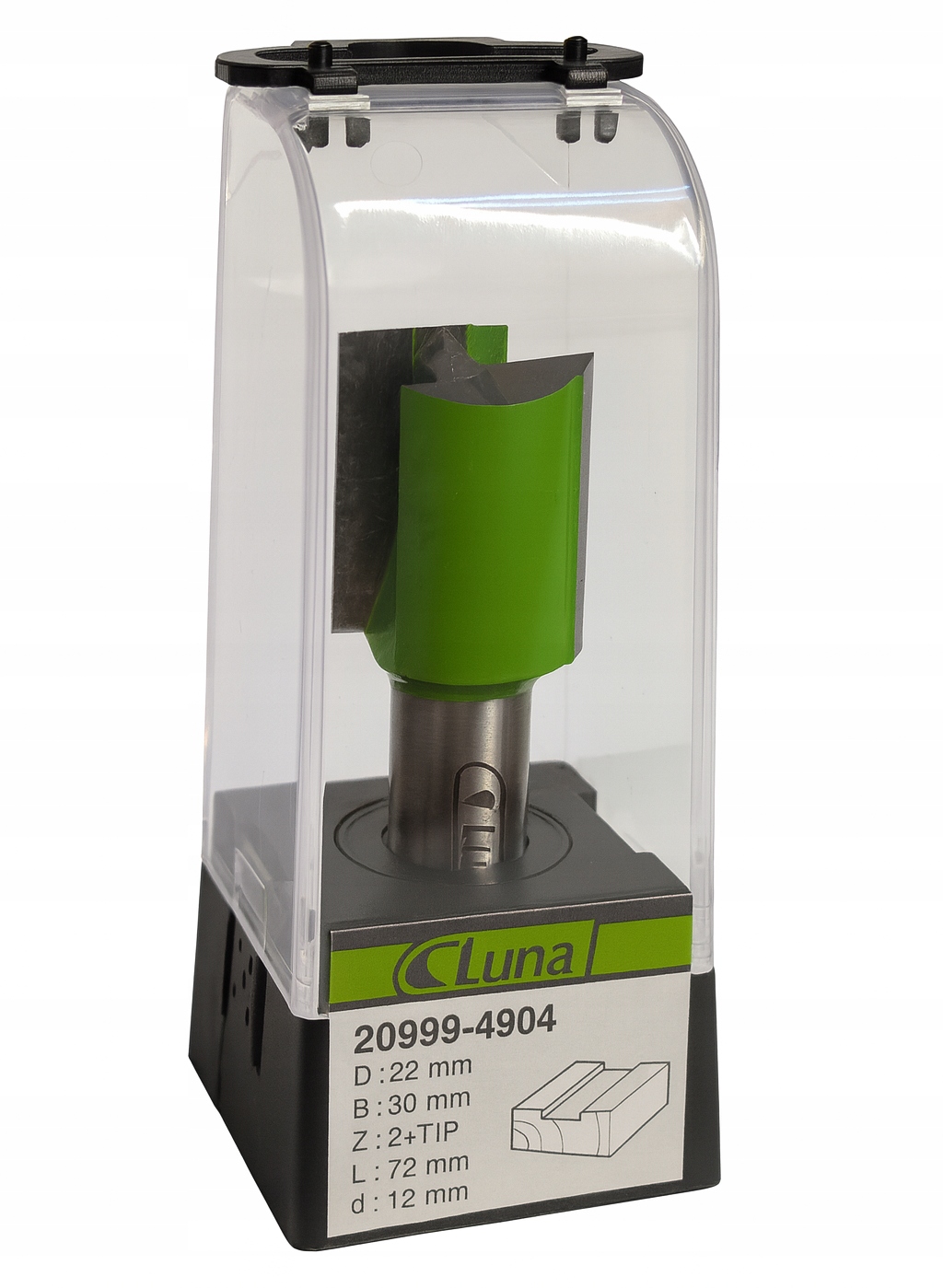 Fréza pro drážky 22 mm H30 mm délka 75 mm stopka 12 mm Luna