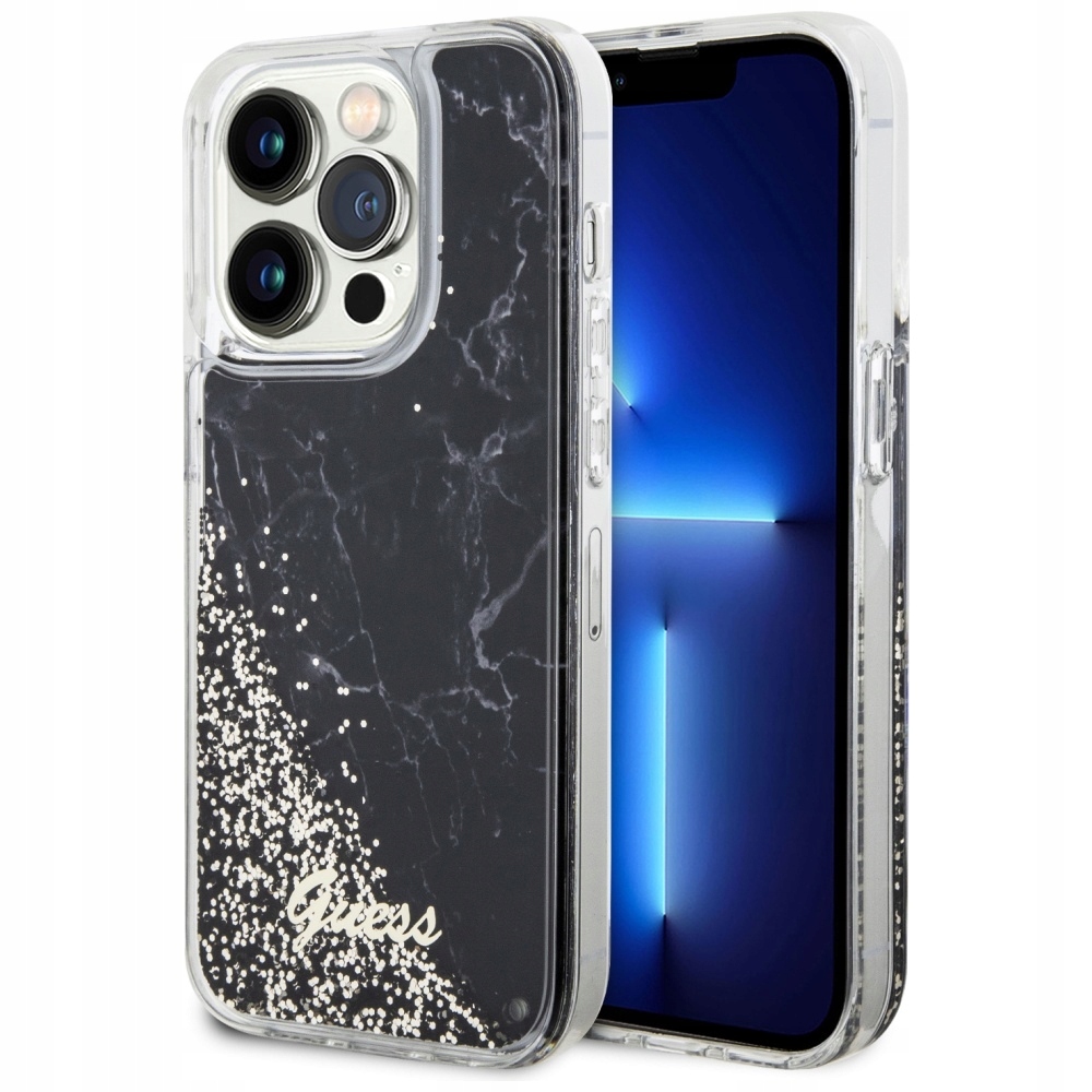 Pouzdro Pro Iphone 14 Pro Guess Liquid Glitter Marble Hardcase